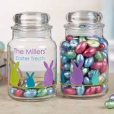 Personalized Easter Jars with Chocolate Eggs